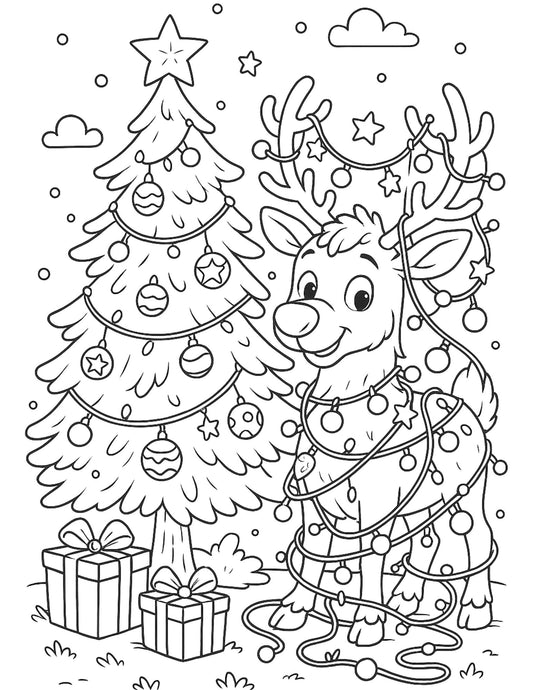 Free Cozy Christmas Coloring Pages - Just add to your cart and checkout—it's $0!