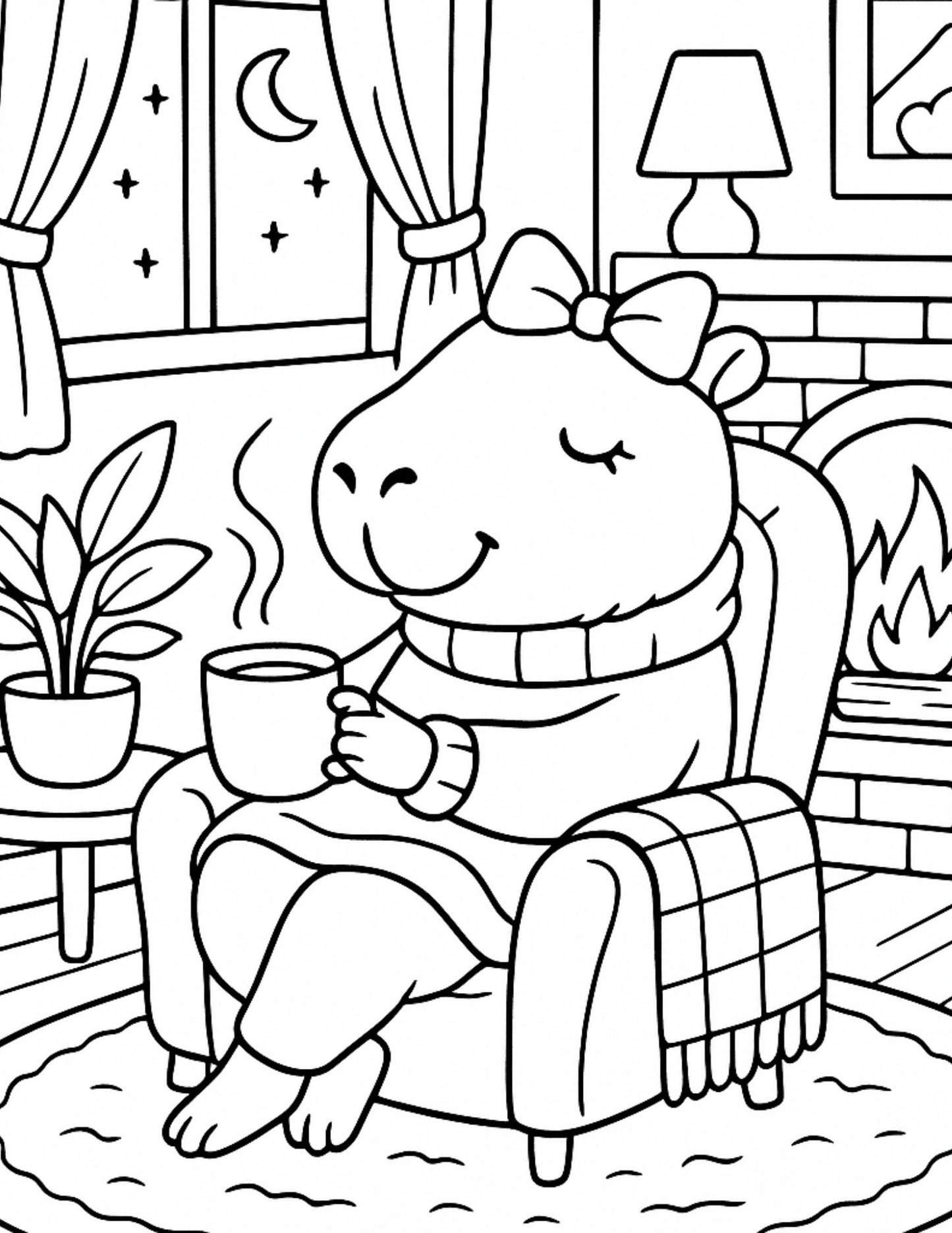 My Capybara - Coloring Pages