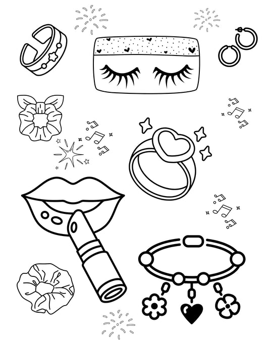 Glam Up! Party Coloring Book for BFFs!