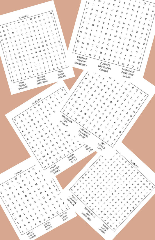 Medieval Life - Word Search Book / 55 Puzzles with Solutions