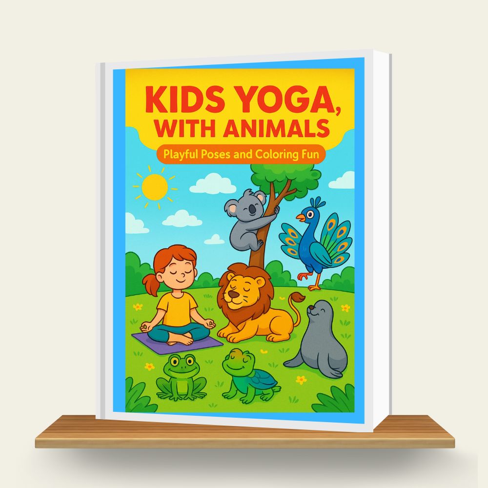 Kids Yoga with Animals - Playful Yoga Poses and Coloring Fun (Ages 3-1 ...