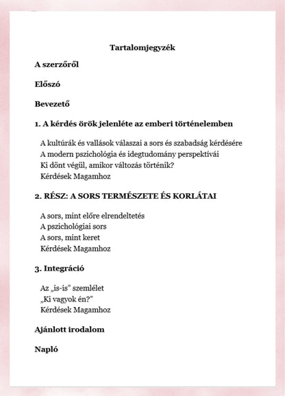 Dr. Weisz Éva: Sors vagy szabad akarat? (e-book)