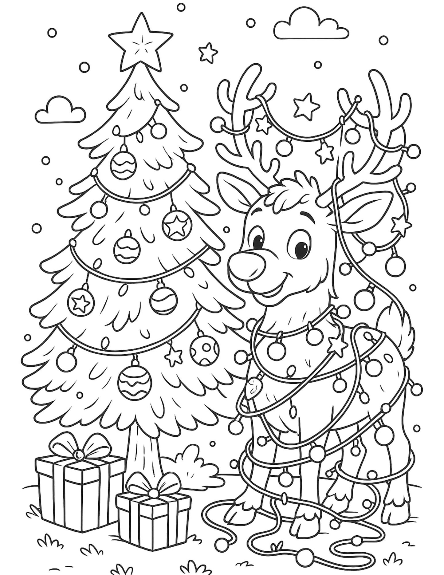 Free Cozy Christmas Coloring Pages