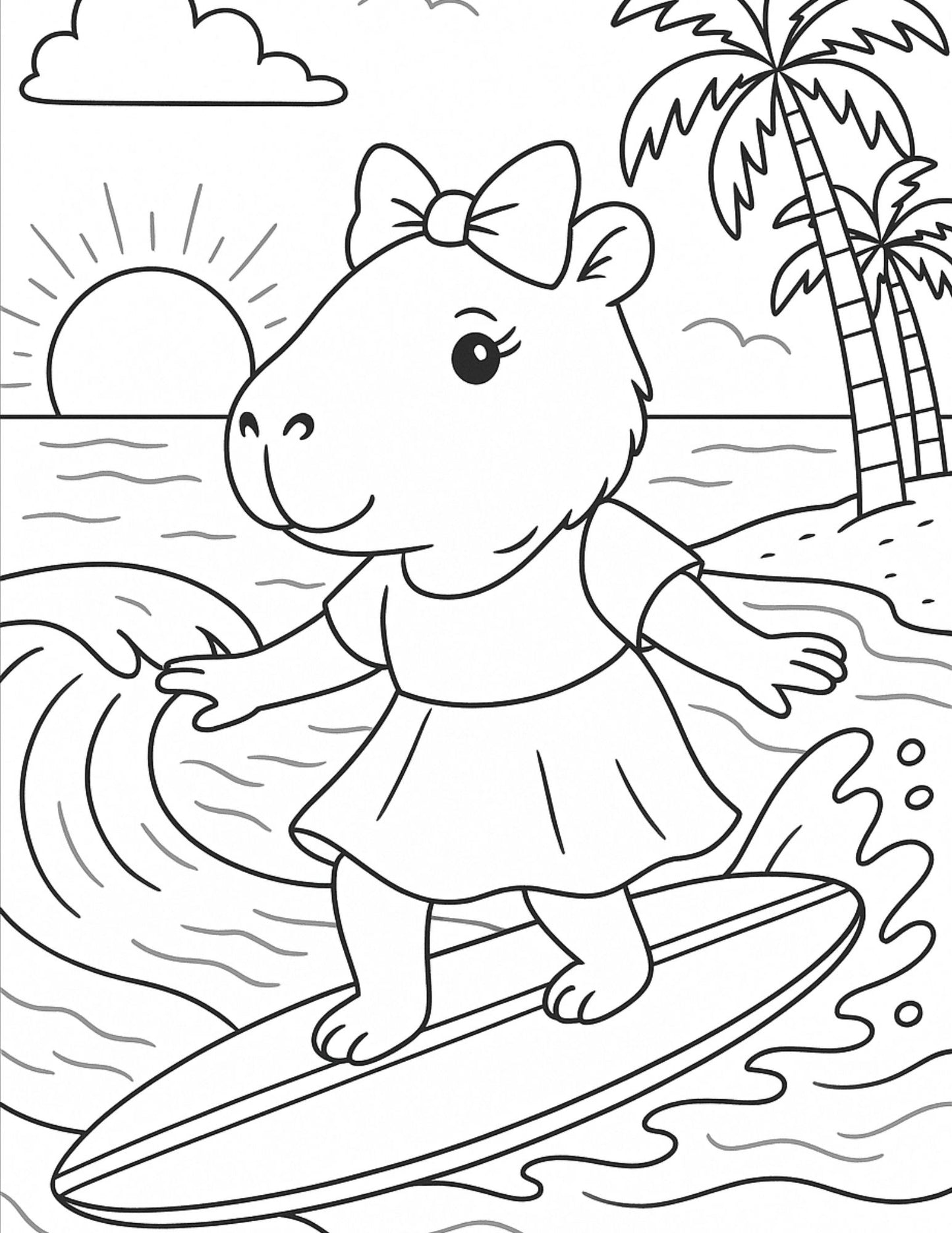 My Capybara - Coloring Pages