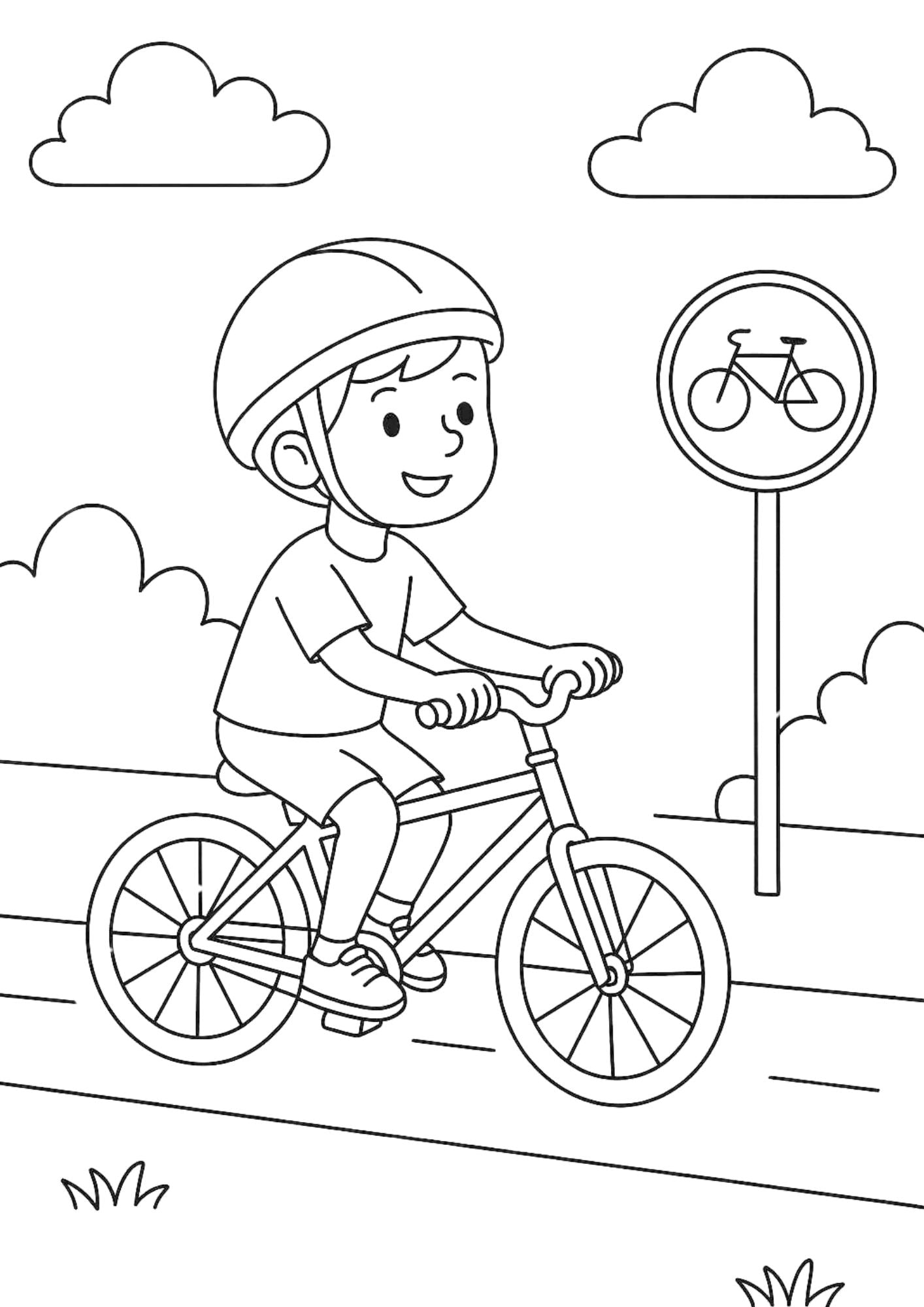 Road Safety Adventure - Coloring Pages