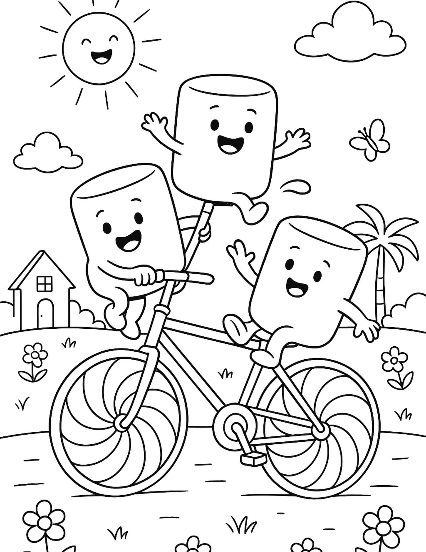 Funny Marshmallows Coloring Book - Autumn Sale!