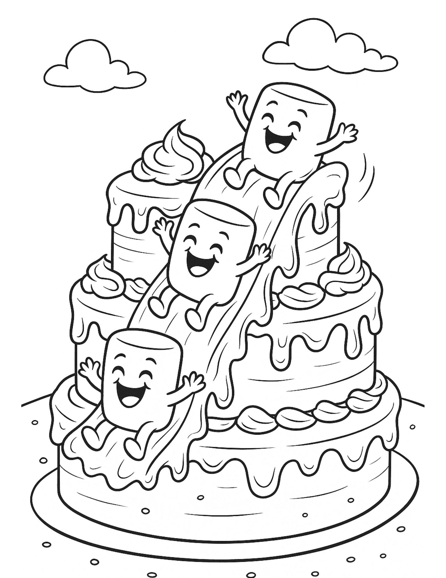 Funny Marshmallows Coloring Book - Autumn Sale!