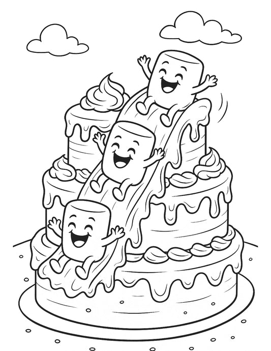 Funny Marshmallows Coloring Book - Autumn Sale!