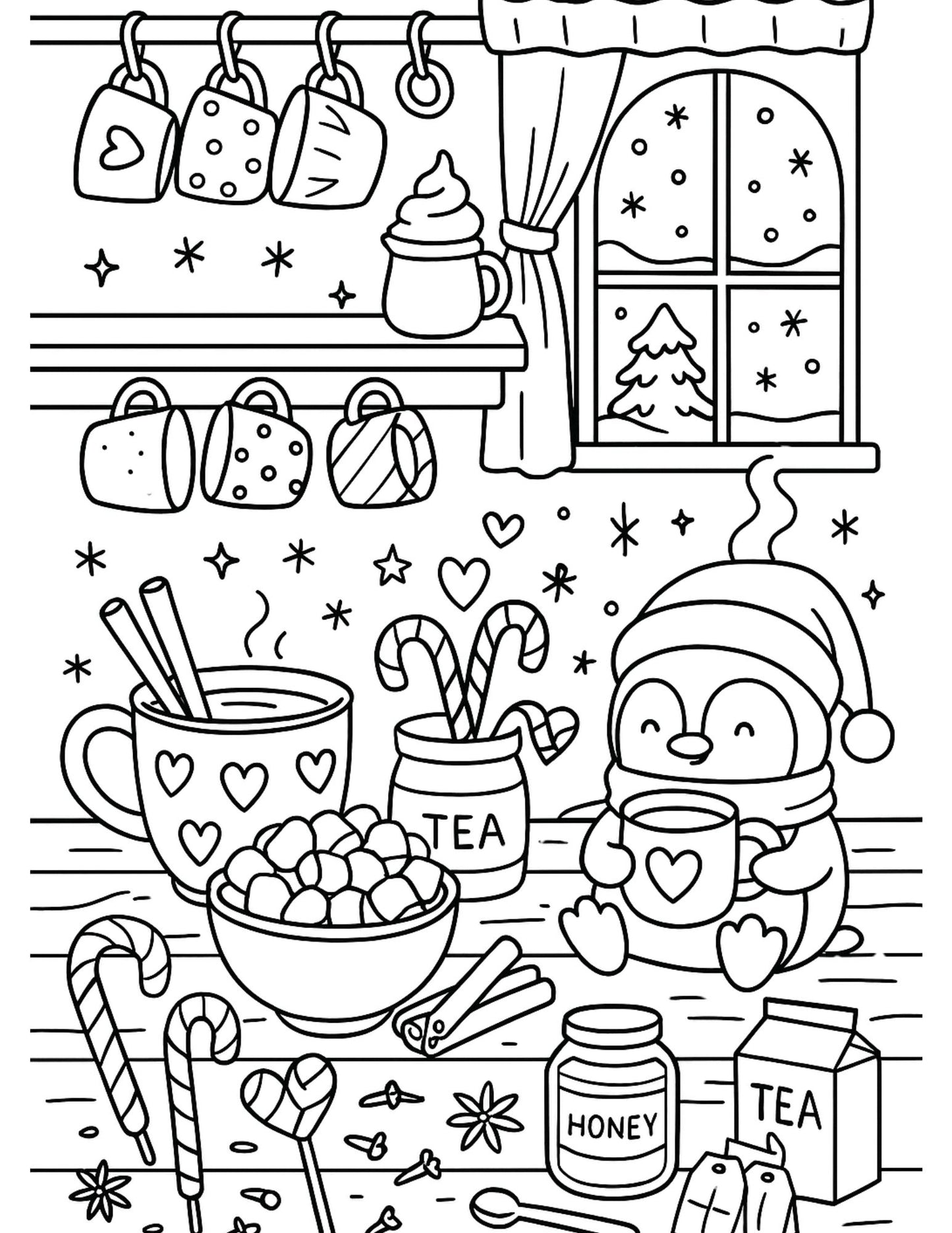 Cozy Winter - Coloring Pages for Kids