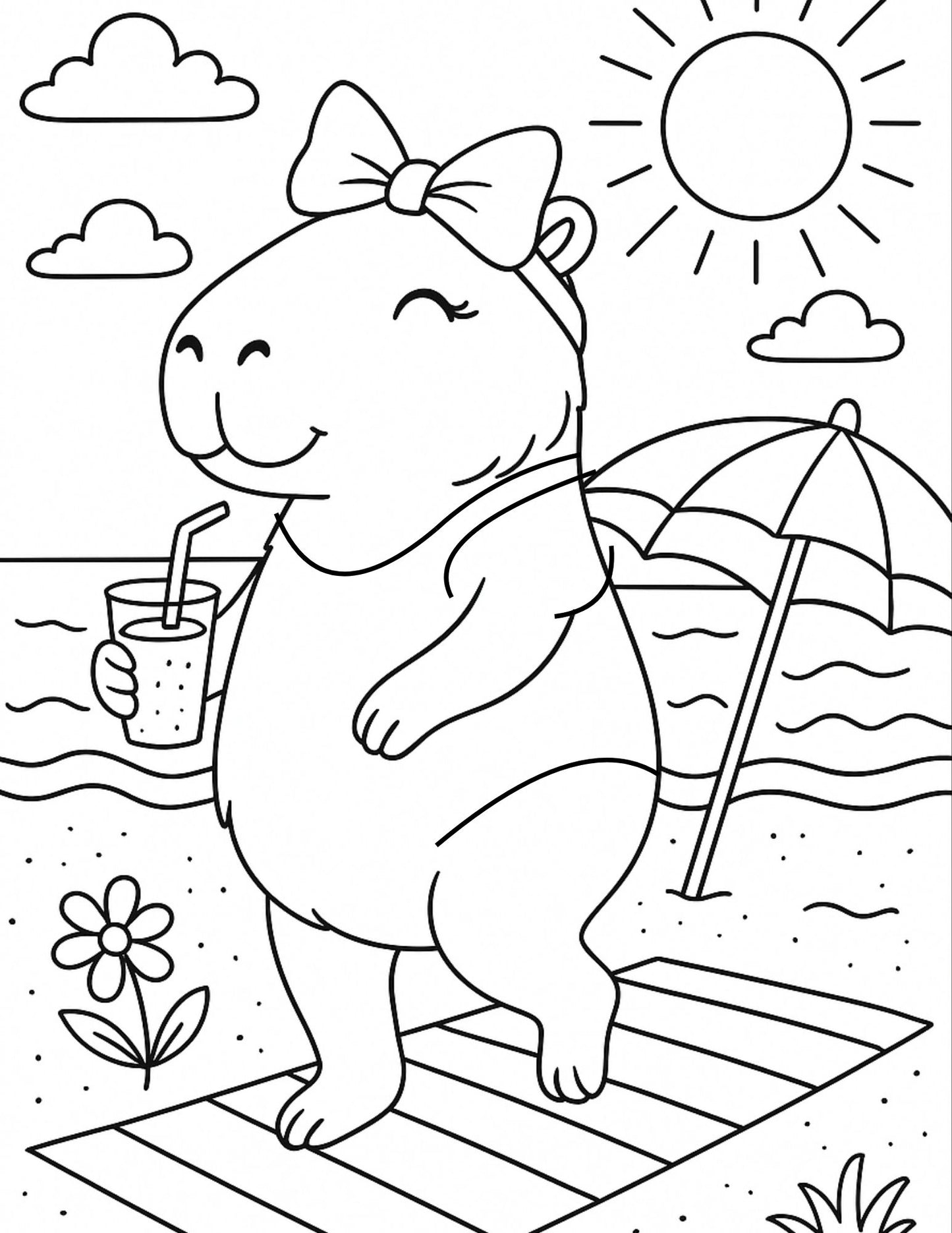 My Capybara - Coloring Pages