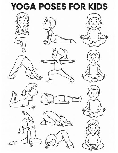 Kids Yoga with Animals - Playful Yoga Poses and Coloring Fun (Ages 3-10)