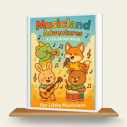 Musicland Adventures - Printable Coloring Pages for Little Musicians