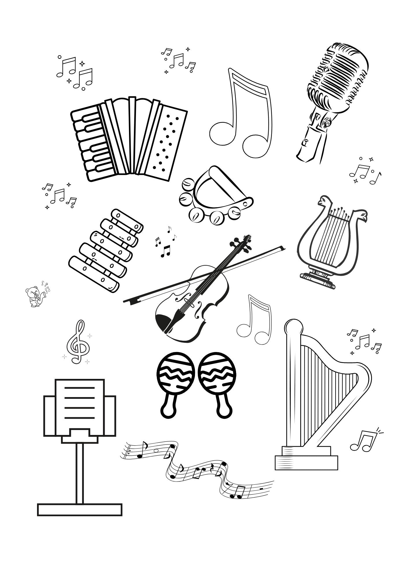 Musicland Adventures - Printable Coloring Pages for Little Musicians