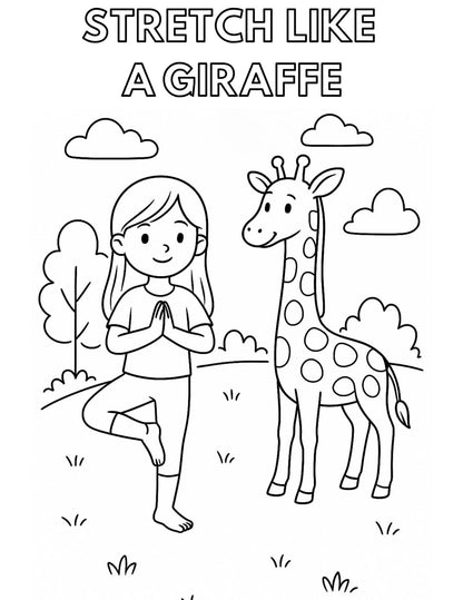 Kids Yoga with Animals - Playful Yoga Poses and Coloring Fun (Ages 3-10)