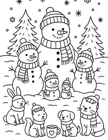 Cozy Winter - Coloring Pages for Kids