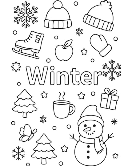 Seasonal Elf  —  Coloring Pages for Kids Ages 4-10