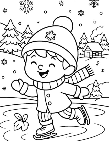 Seasonal Elf  —  Coloring Pages for Kids Ages 4-10
