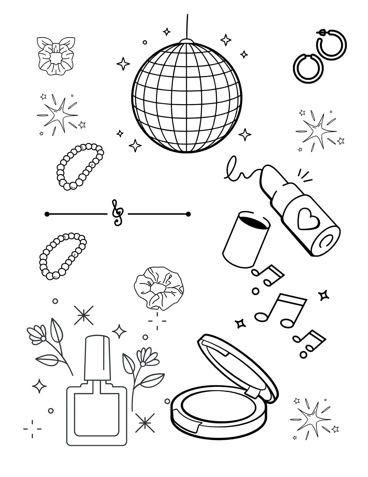 Glam Up! Party Coloring Book for BFFs!