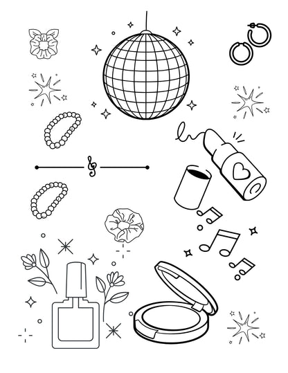 Glam Up! Party Coloring Book for BFFs!