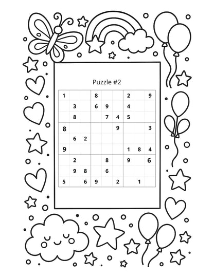 Color & Logic Fun - Printable Sudoku and Coloring Pages for Kids