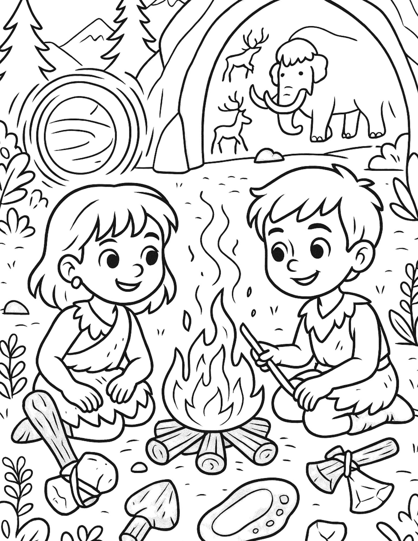 Historical Eras - Time Travel Kids Coloring Book
