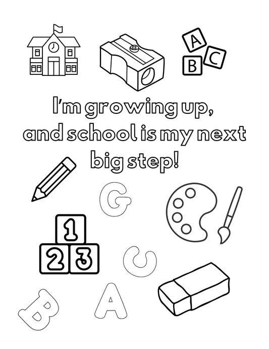 Color Me Ready - My School Day Begins - Printable Coloring Pages