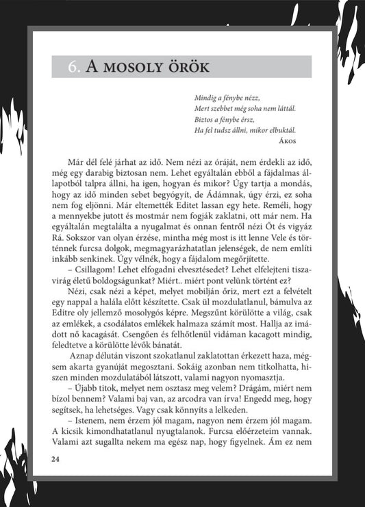 Erika Szudár: That Evil Hour (A Printed Book in Hungarian)