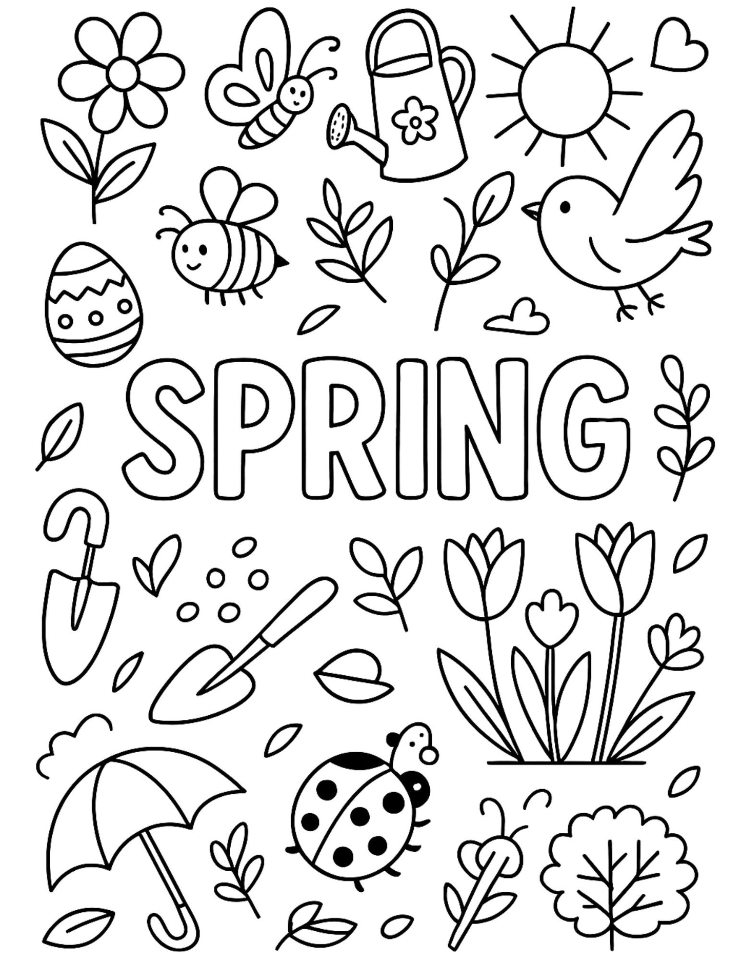 Seasonal Elf  —  Coloring Pages for Kids Ages 4-10