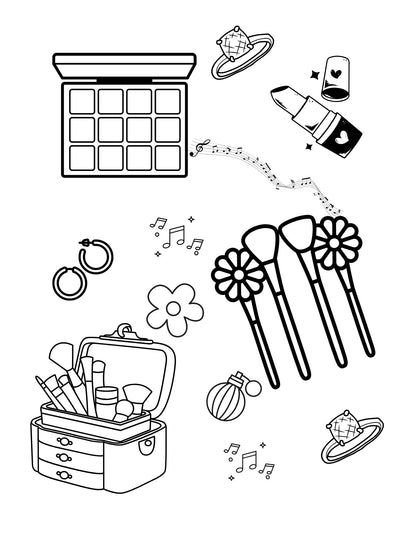 Glam Up! Party Coloring Book for BFFs!