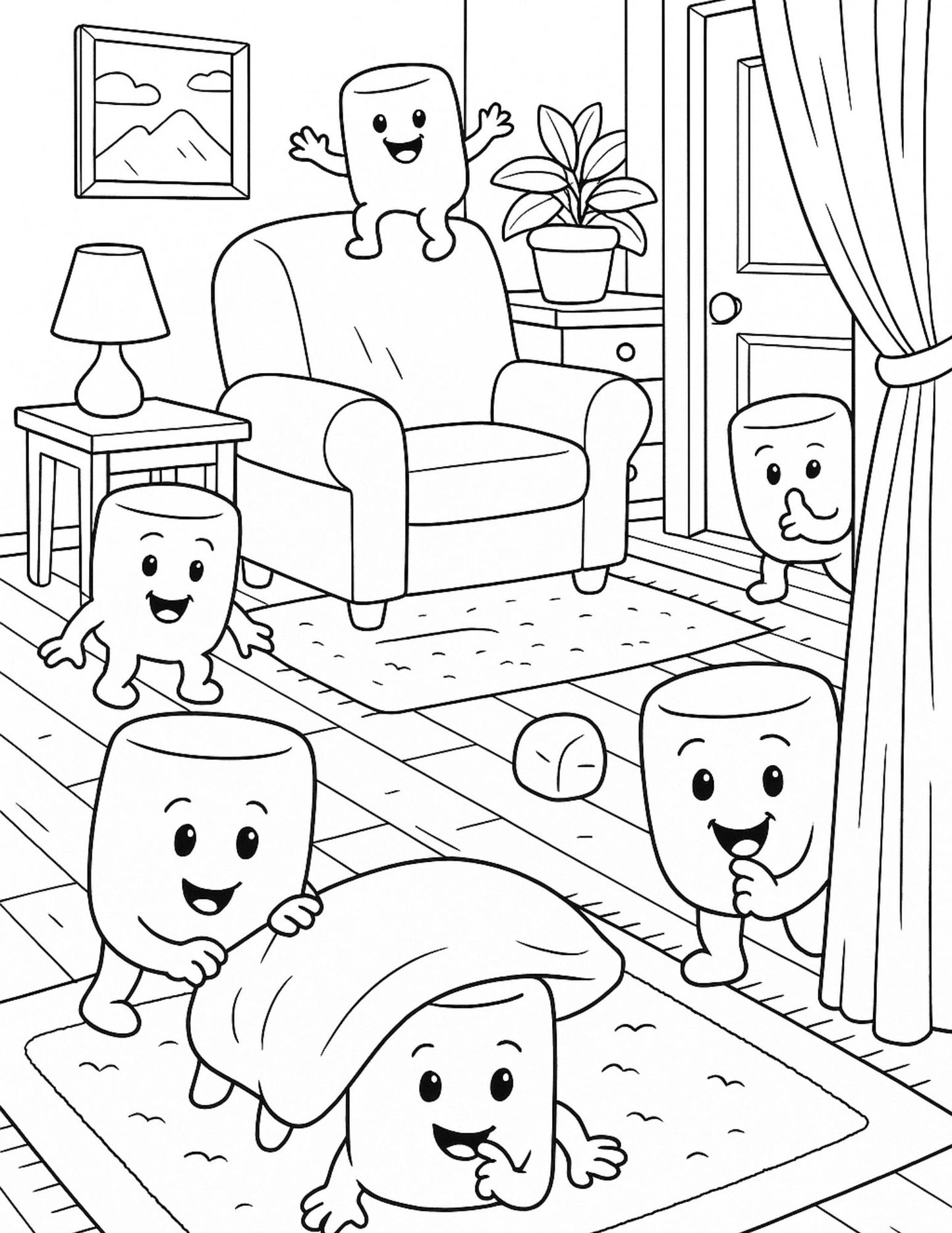 Funny Marshmallows Coloring Book - Autumn Sale!