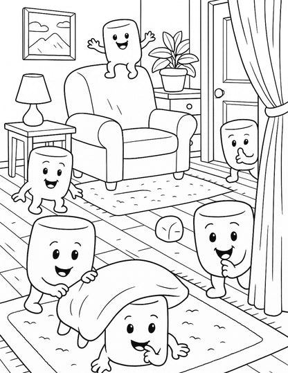 Funny Marshmallows Coloring Book - Autumn Sale!