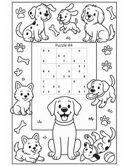 Color & Logic Fun - Printable Sudoku and Coloring Pages for Kids