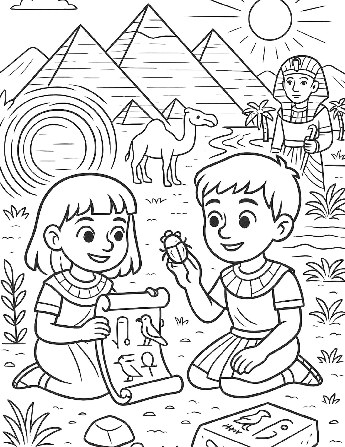 Historical Eras - Time Travel Kids Coloring Book
