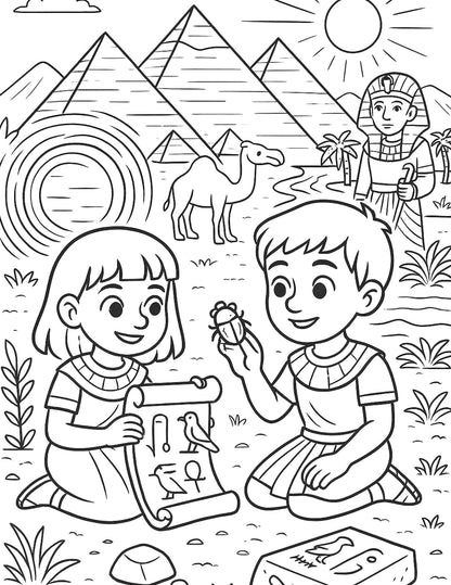 Historical Eras - Time Travel Kids Coloring Book