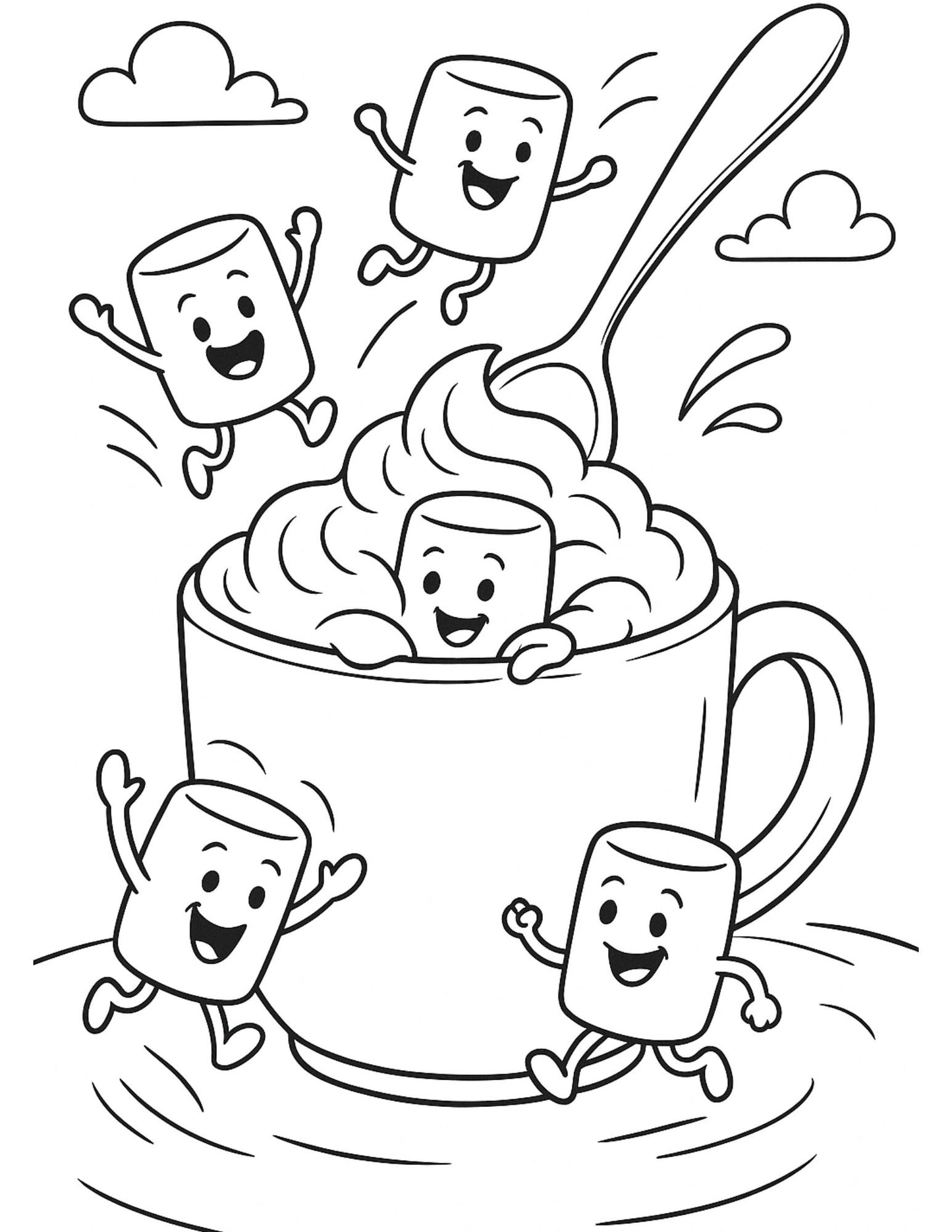 Funny Marshmallows Coloring Book - Autumn Sale!