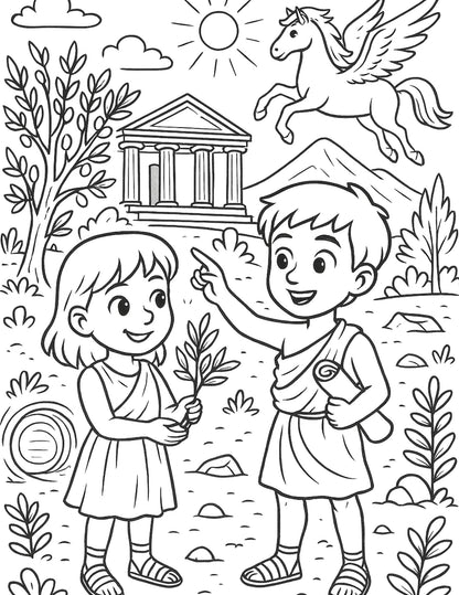 Historical Eras - Time Travel Kids Coloring Book