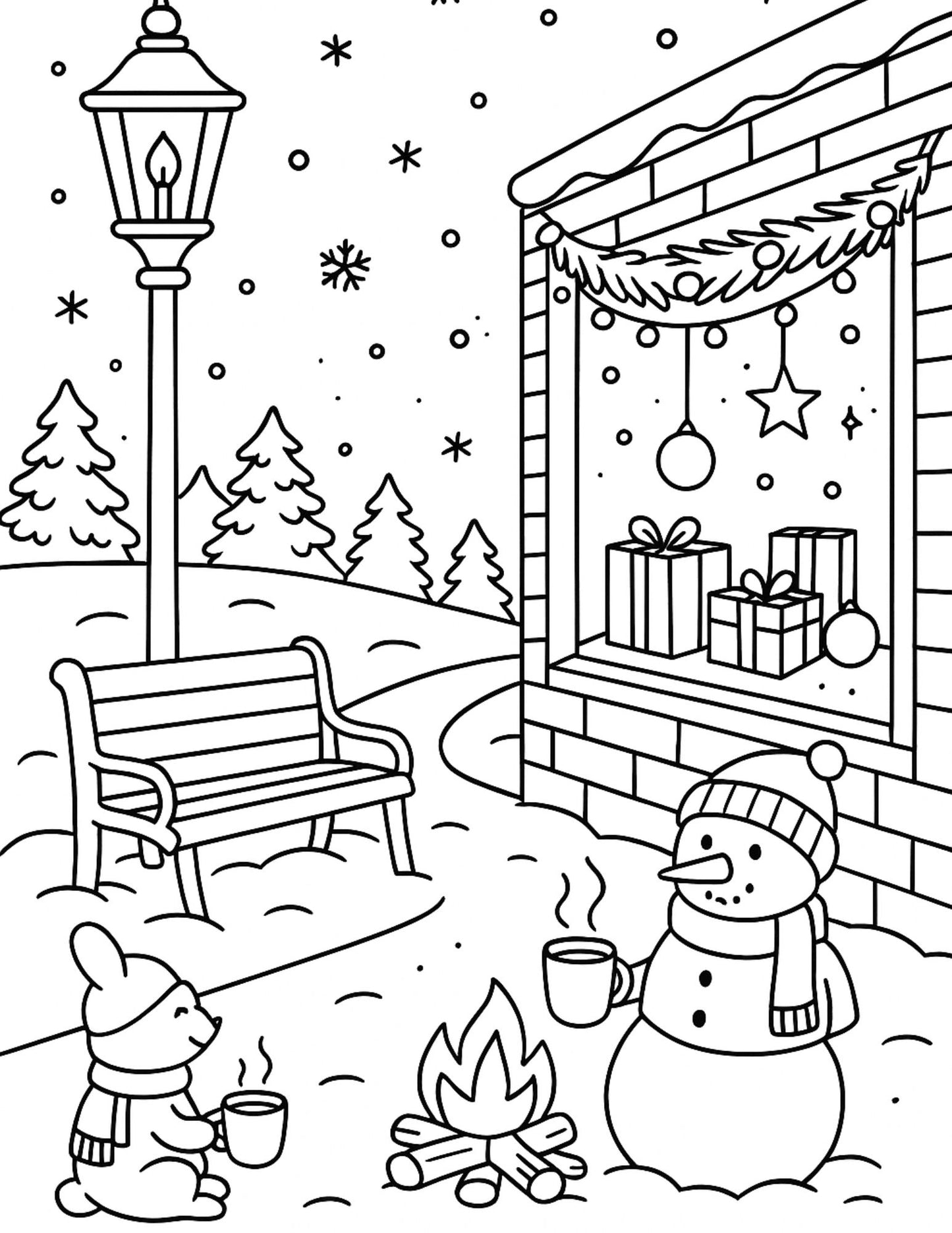 Cozy Winter - Coloring Pages for Kids