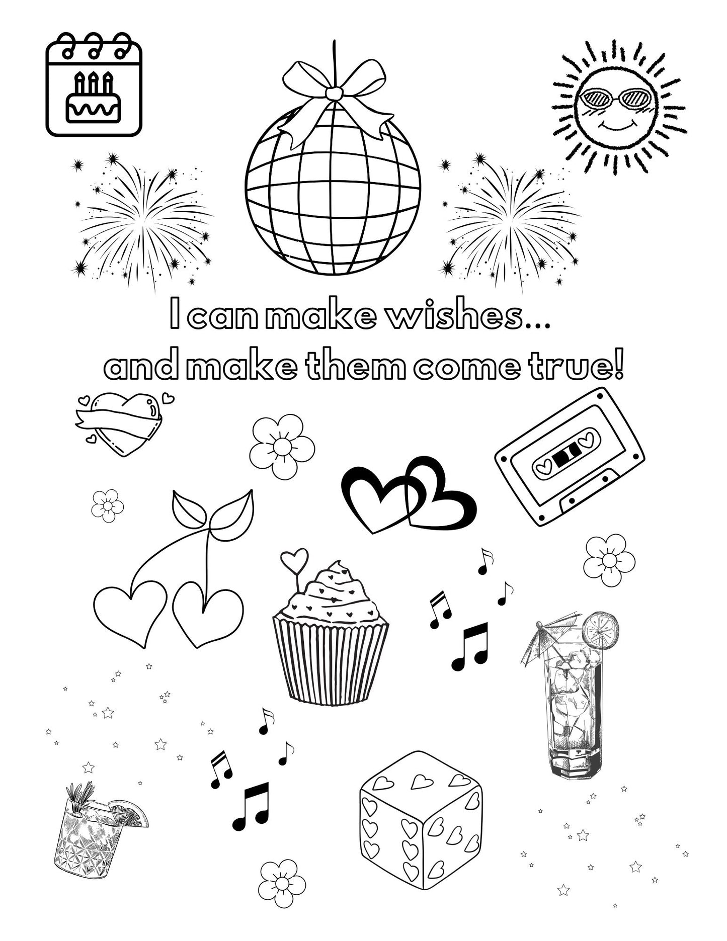 Today Is My Birthday - Printable Affirmation Coloring Pages 🎉
