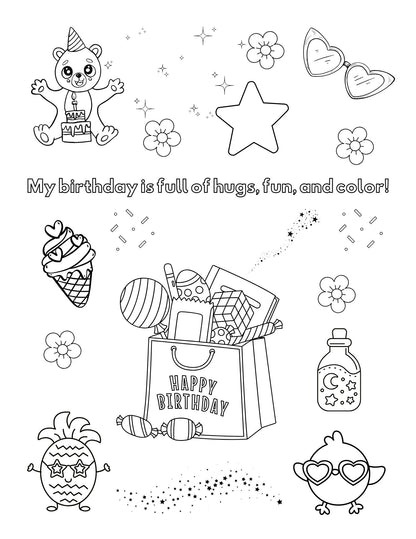 Today Is My Birthday - Printable Affirmation Coloring Pages 🎉