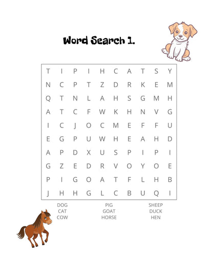 Silly Safari with Ziggy the Monkey  Printable Kids Activity Book