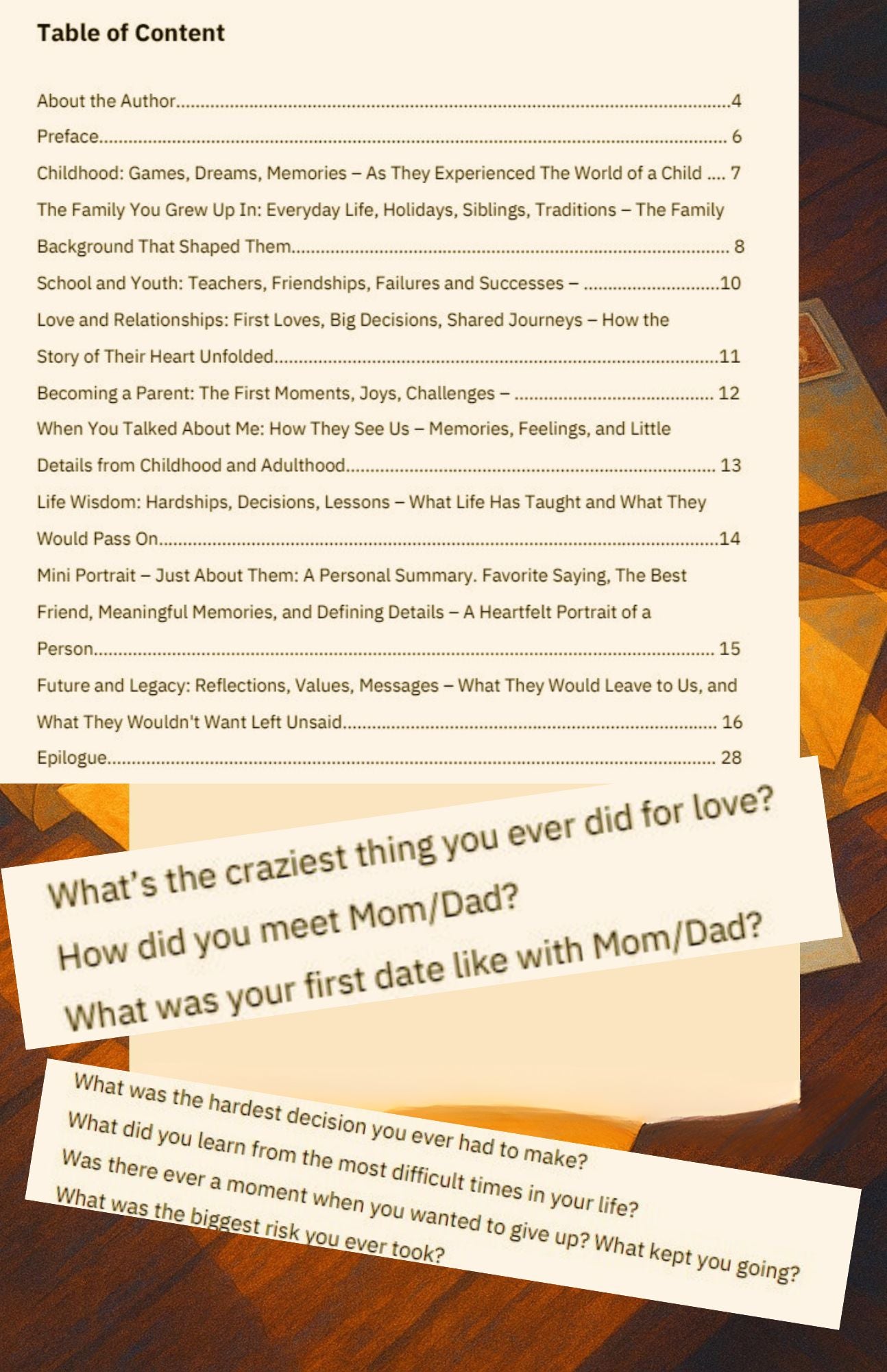 Questions for Our Parents - The Time Has Finally Come to Ask Them