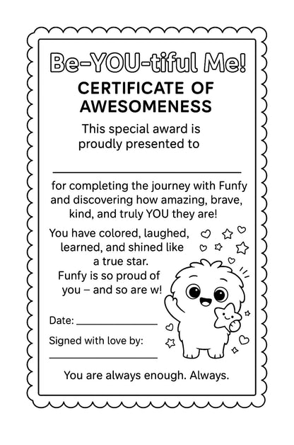 BE-YOU-tiful Me! Empowering Coloring Pages for Little Stars