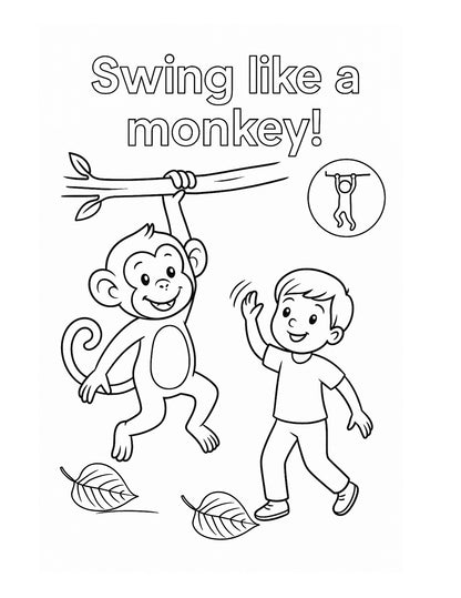 Let's Move Like Animals - Imitate the Movements of Anilmals Then Color Them!