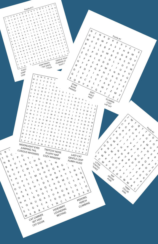 CATS - Word Search Book / 55 Puzzles with Solutions