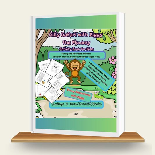 Silly Safari with Ziggy the Monkey  Printable Kids Activity Book