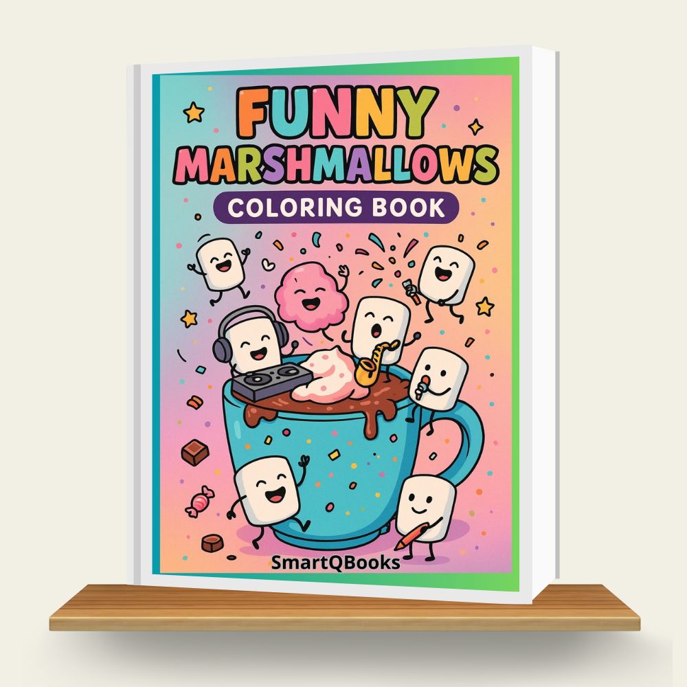 Funny Marshmallows Coloring Book - Autumn Sale!