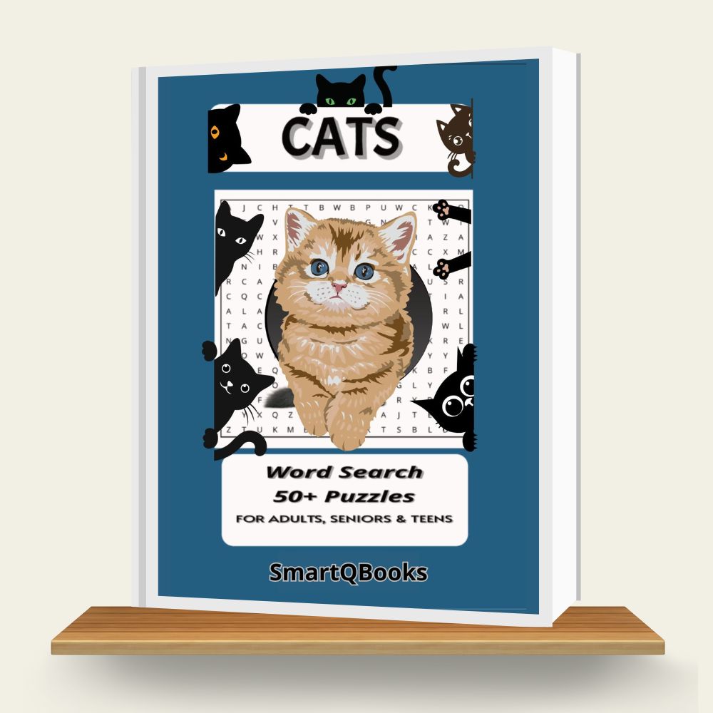 CATS - Word Search Book / 55 Puzzles with Solutions