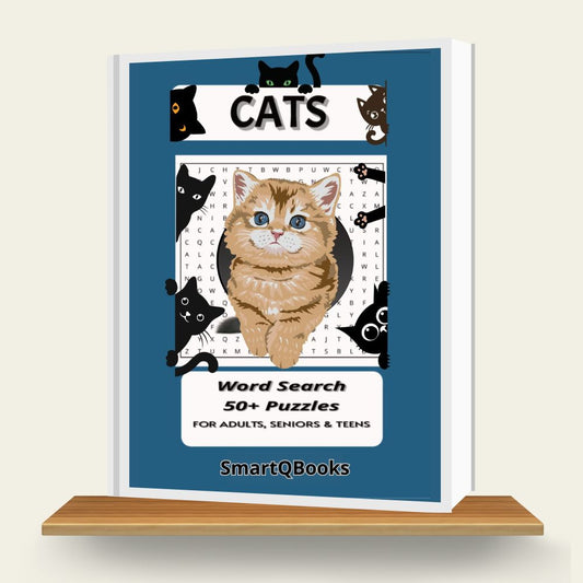 CATS - Word Search Book / 55 Puzzles with Solutions