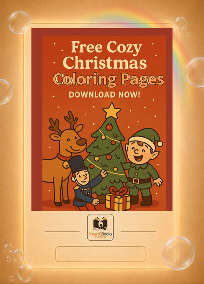 Free Cozy Christmas Coloring Pages - Just add to your cart and checkout—it's $0!